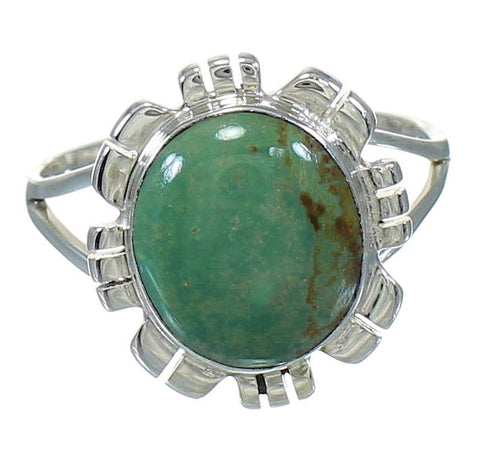 Southwest Silver And Turquoise Ring Size 8-3/4 VX64150